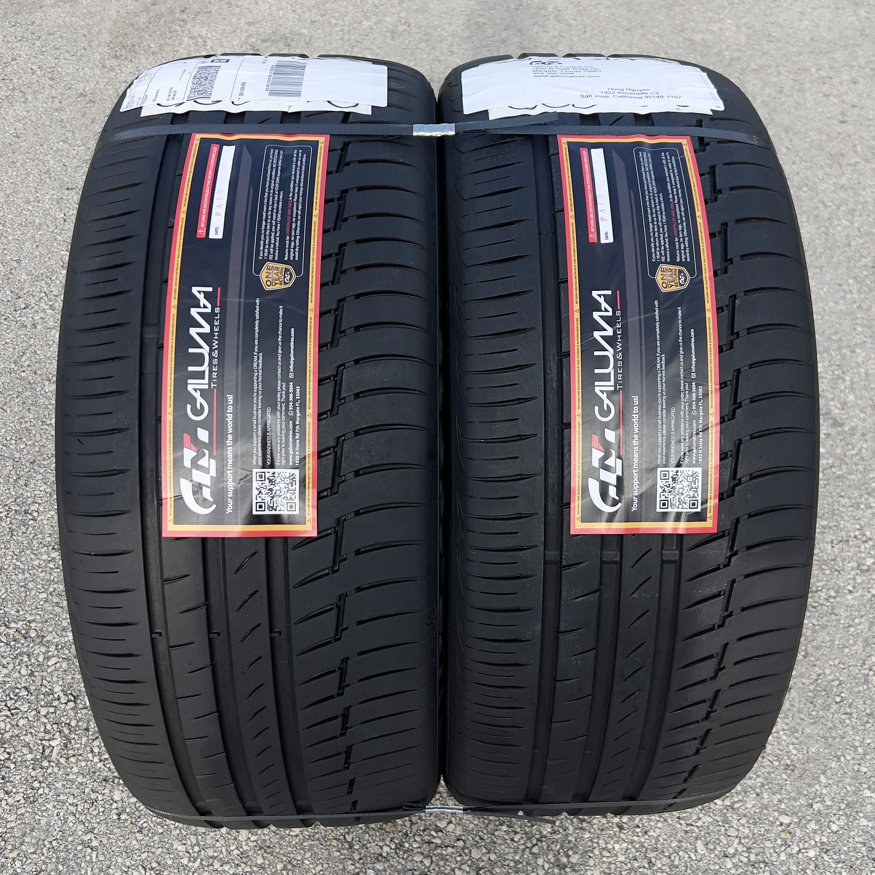 How to strap the tires like you receive them