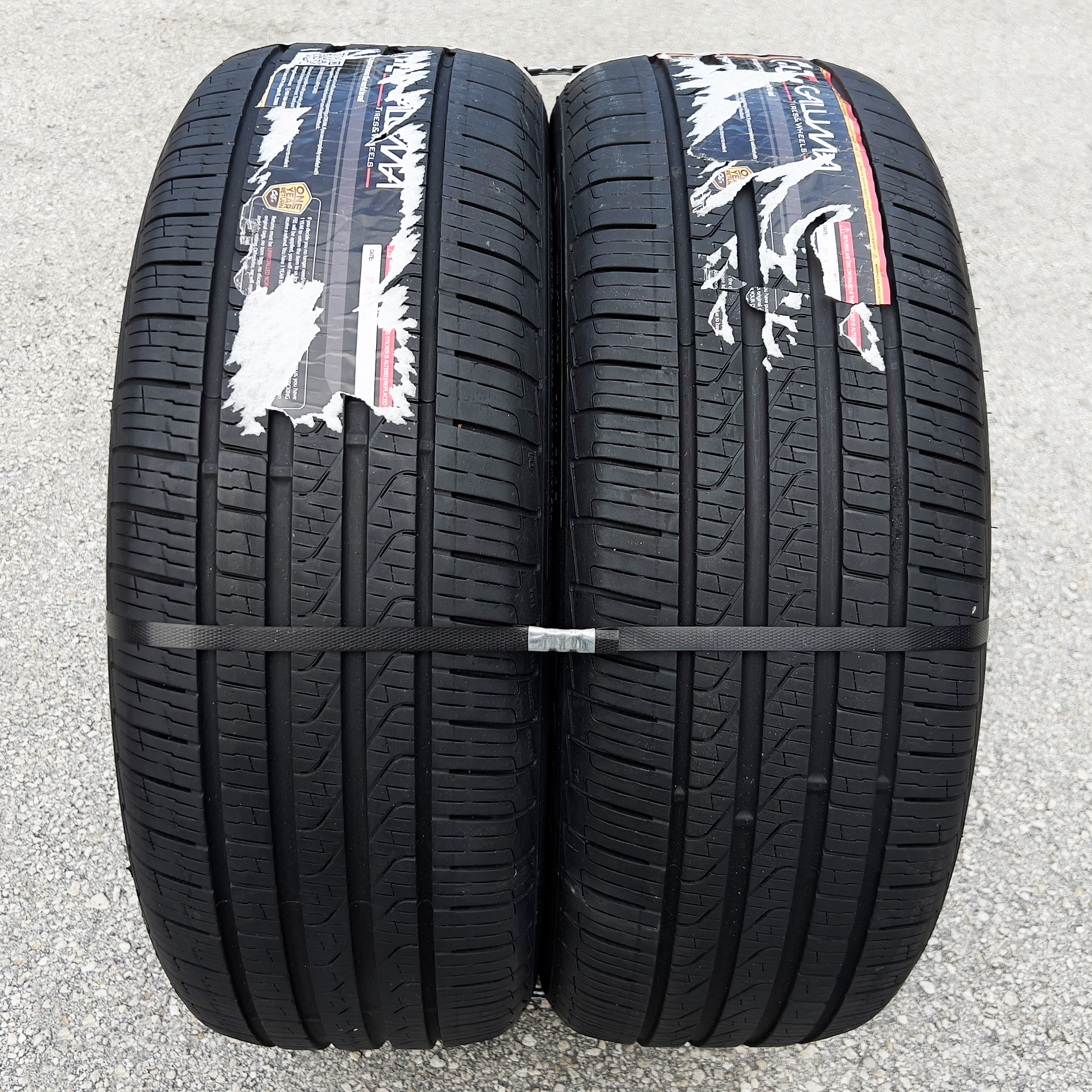 How to strap the tires like you receive them