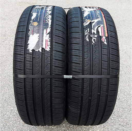 How to strap the tires like you receive them