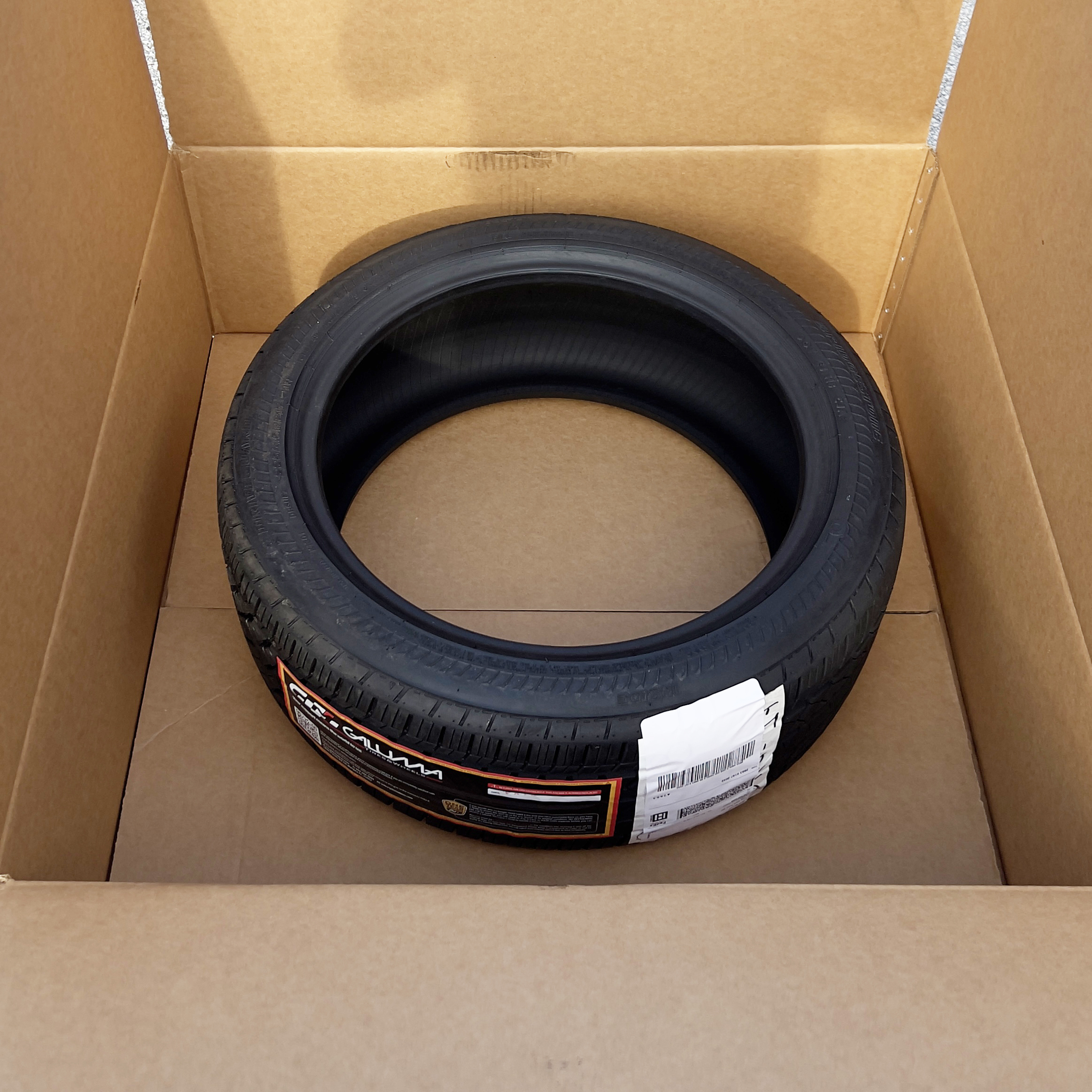 How to strap the tires like you receive them