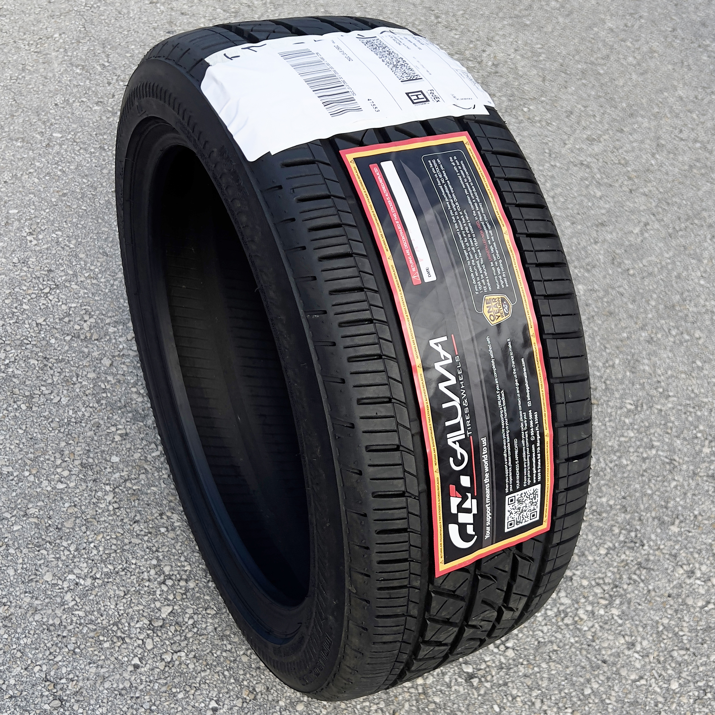 How to strap the tires like you receive them