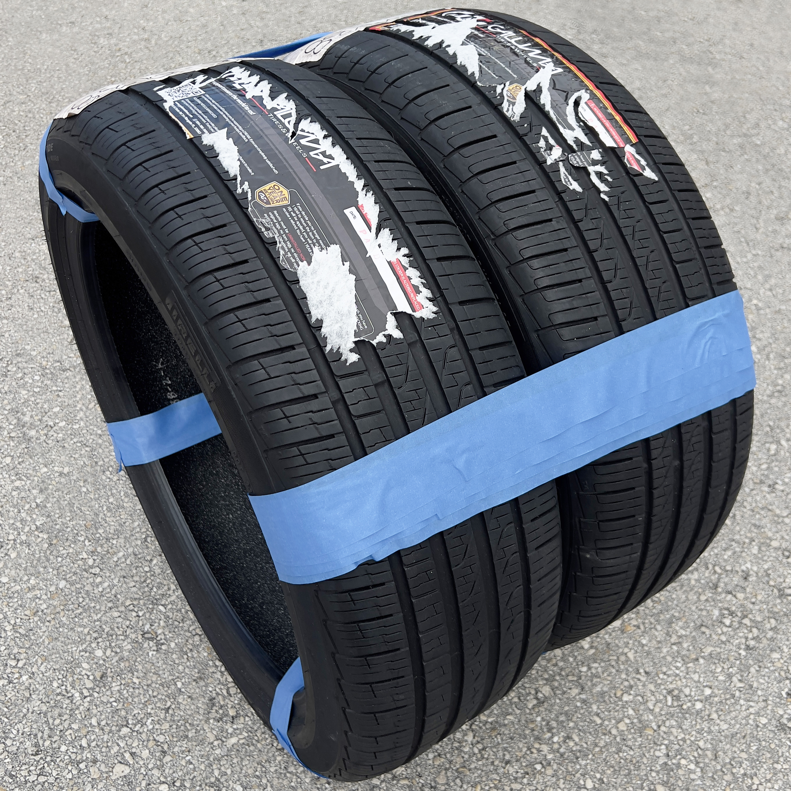 How to strap the tires like you receive them