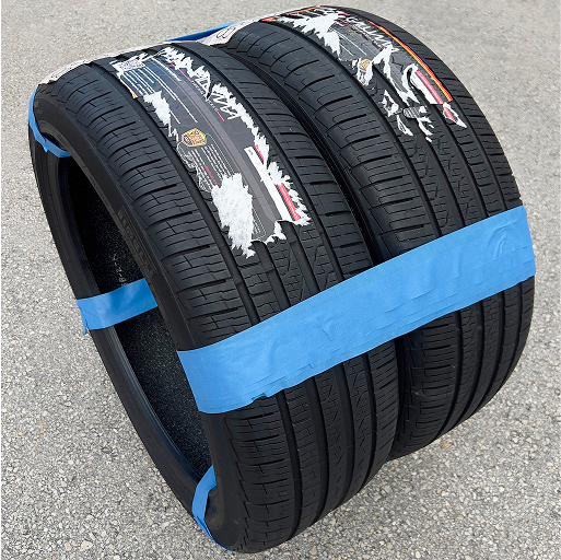 How to strap the tires like you receive them