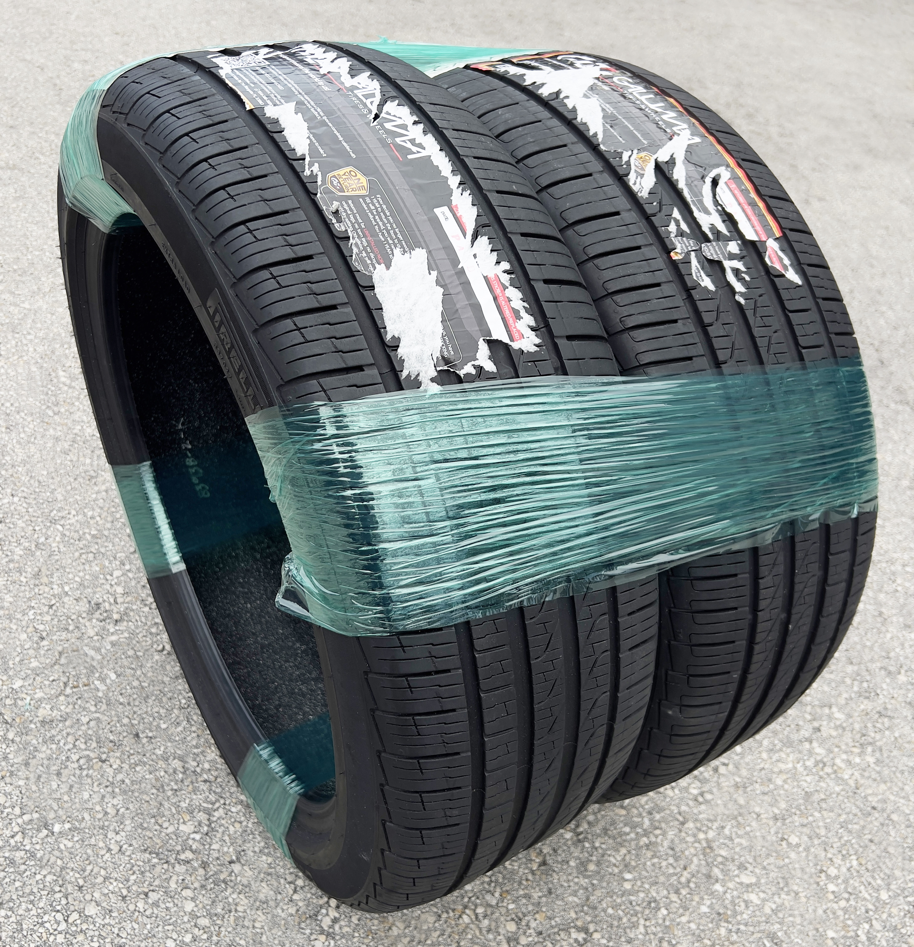 How to strap the tires like you receive them