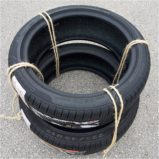 How to strap the tires like you receive them