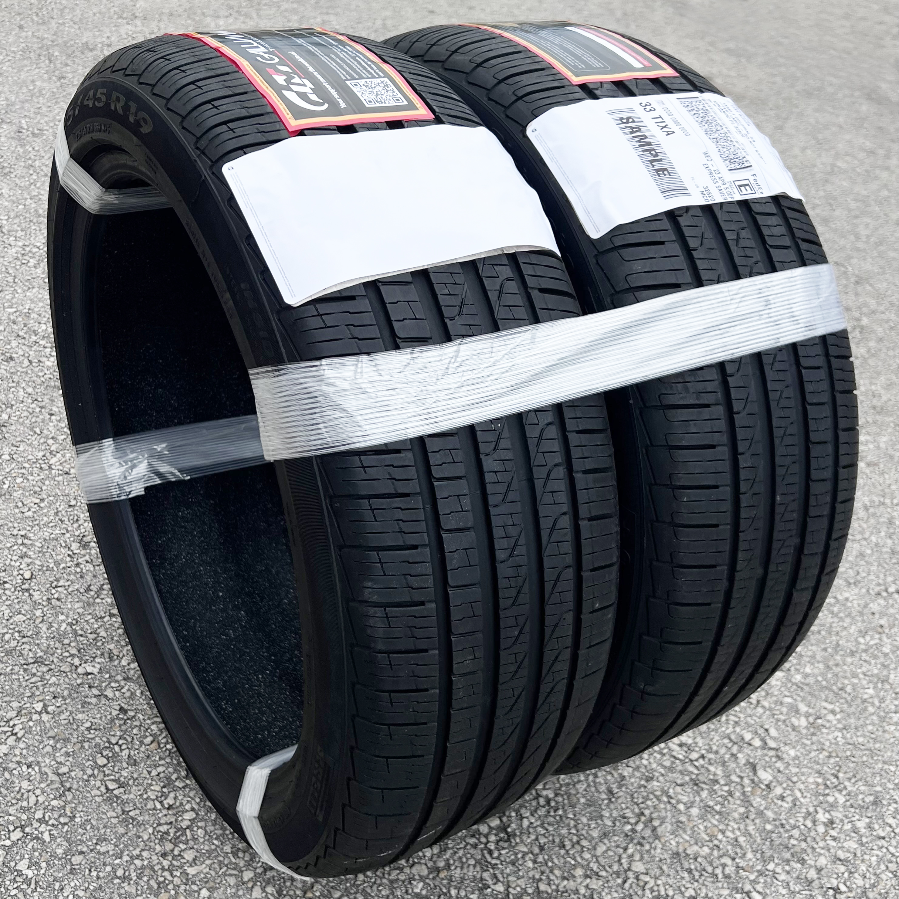 How to strap the tires like you receive them