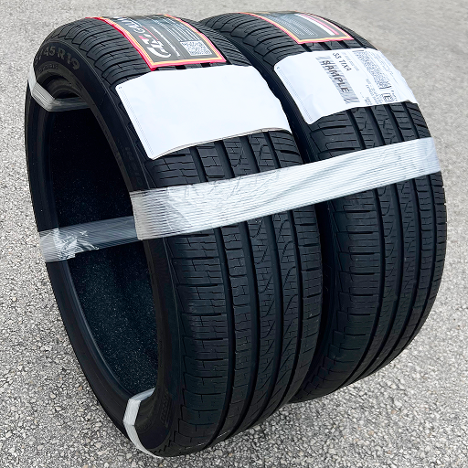 How to strap the tires like you receive them